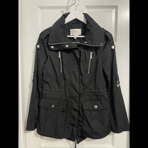 BCBGeneration Black Raincoat/Utility Jacket - Size S - Picture 2 of 9